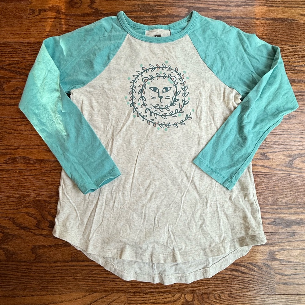 Tea Collection Lion Baseball Tee Size 10